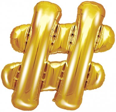 PartyDeco Foliový balón # 35cm zlatý