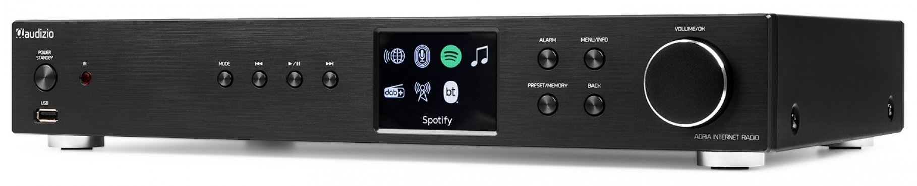 Audizio Adria Wi-Fi internetové rádio s DAB+ a Bluetooth, černé