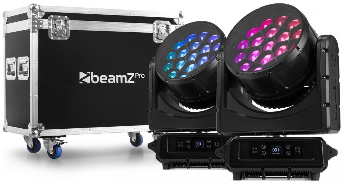 BeamZ Pro Nereid1940 Outdoor LED Moving Head Zoom 19x40W 2ks v přepravním kufru