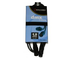 Accu Cable AC-DMX3/1,5 3 p. XLRm/3 p. XLRf 1,5m DMX