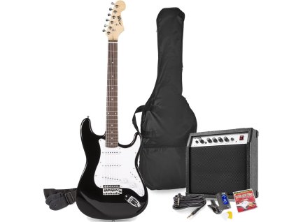 MAX GigKit Set elektrické kytary se zesilovačem, černý