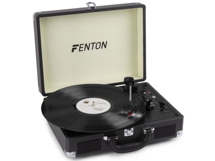 Fenton RP115C Retro gramofon s reproduktory a Bluetooth, černý