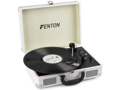 Fenton RP115D Retro gramofon s reproduktory a Bluetooth, bílý