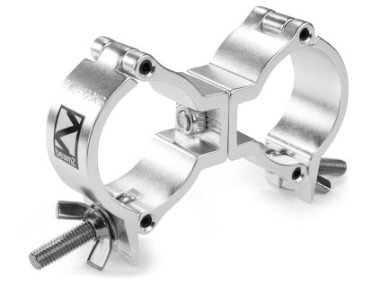 BeamZ BC50-100D svorka Slimline dvojitá otočná, 100kg, stříbrná