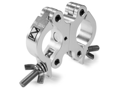 BeamZ BC50-200D svorka Slimline dvojitá otočná, 200kg, stříbrná