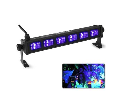 BeamZ BUV63 UV BAR světelná lišta, 6x3W UV LED
