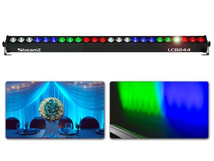 BeamZ LCB244 LED Bar světelná lišta, 24x4W QCL, DMX