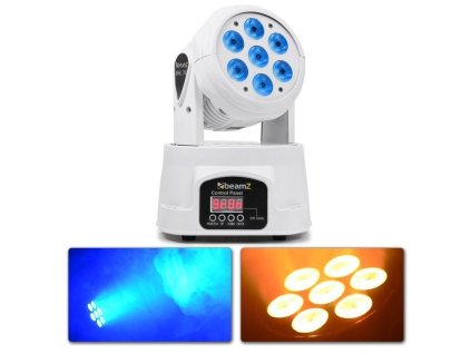 BeamZ MHL74 Mini otočná hlava 7X 10W LED, Bílá barva