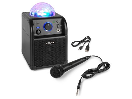 Vonyx SBS50B BT karaoke reproduktor LED Ball černý