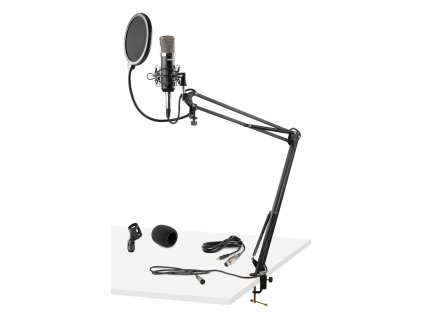 Vonyx CMS400 Studio Set kondenzátorového mikrofonu se stojanem a pop filtrem