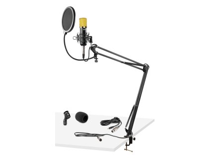 Vonyx CMS400B Studio Set kondenzátorového mikrofonu se stojanem a pop filtrem