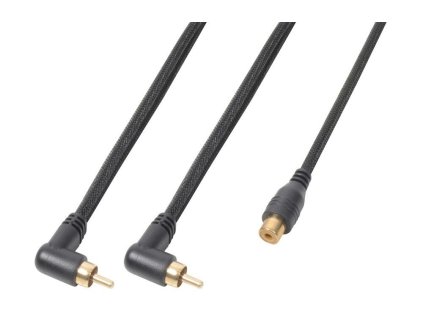 Power Dynamics CX142 kabel 2x RCA (M) - 1x RCA (F) 0,3m