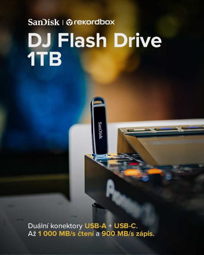 Tahle flashka si velmi rychle našla cestu na stage! A nově přibývá i 1TB verze pro ty, kdo mají obří knihovnu. 🔥 Dorazí...